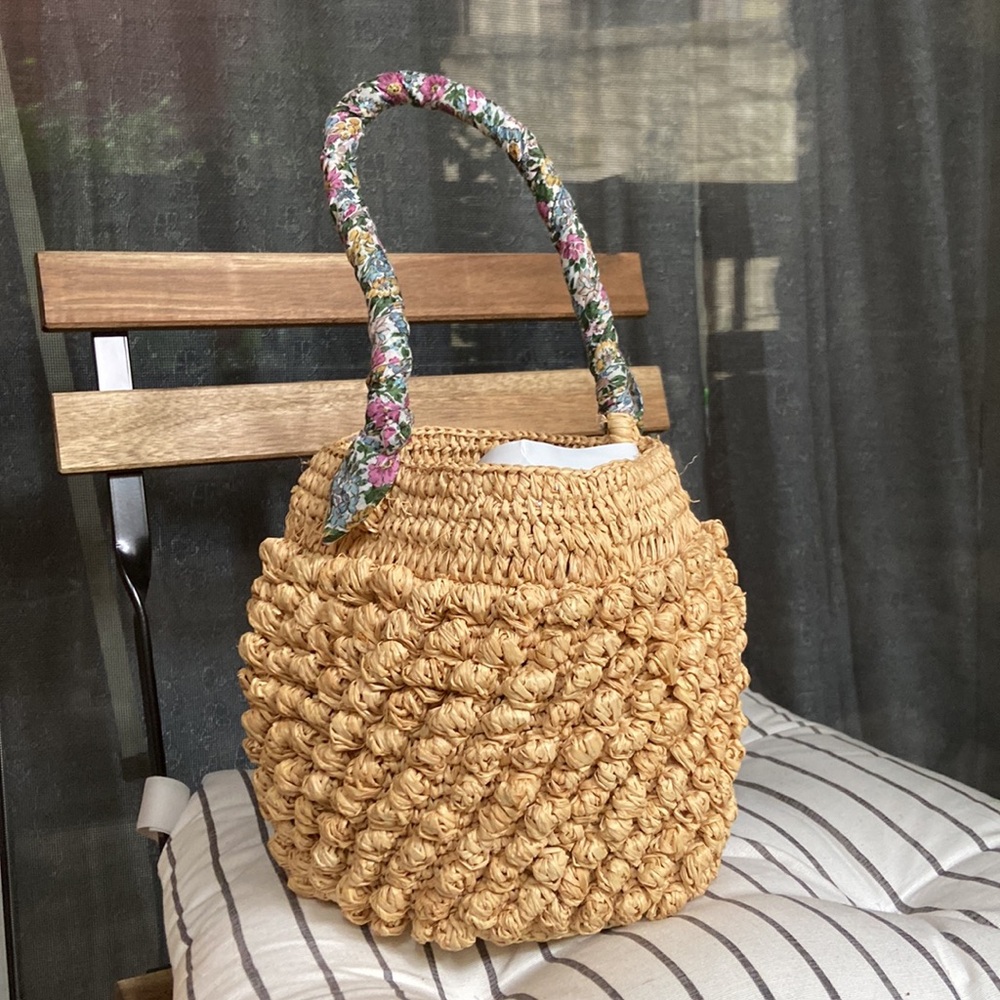 Rouje basket bag with liberty scarf